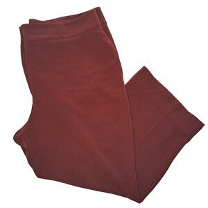 Chico's Burgundy Ankle Office Pants Size 3 XL 16